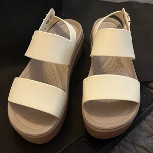 Crocs wedge sandals size 6